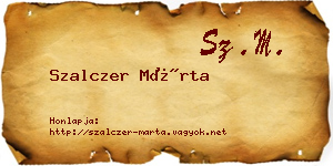 Szalczer Márta névjegykártya